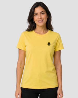 Babylook Básica 100% Algodão Amarelo Canário
