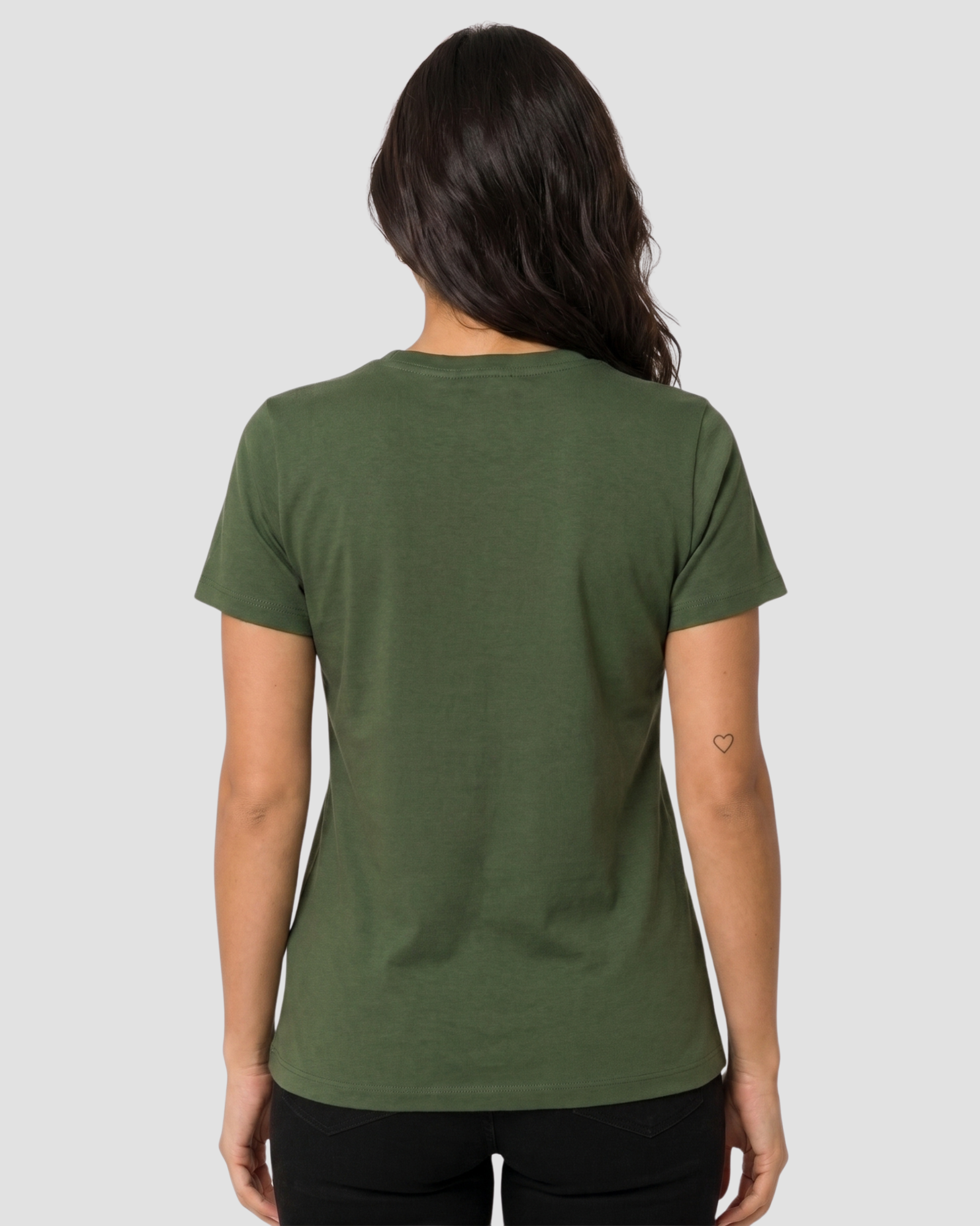 Babylook Básica 100% Algodão Verde Musgo - Imagem 2