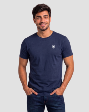Camiseta Masculina Algodão Egípcio Azul Marinho