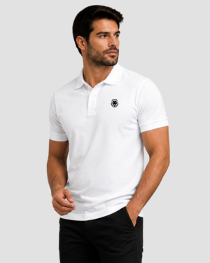 Camisa Gola Polo Piquet Masculina Branca