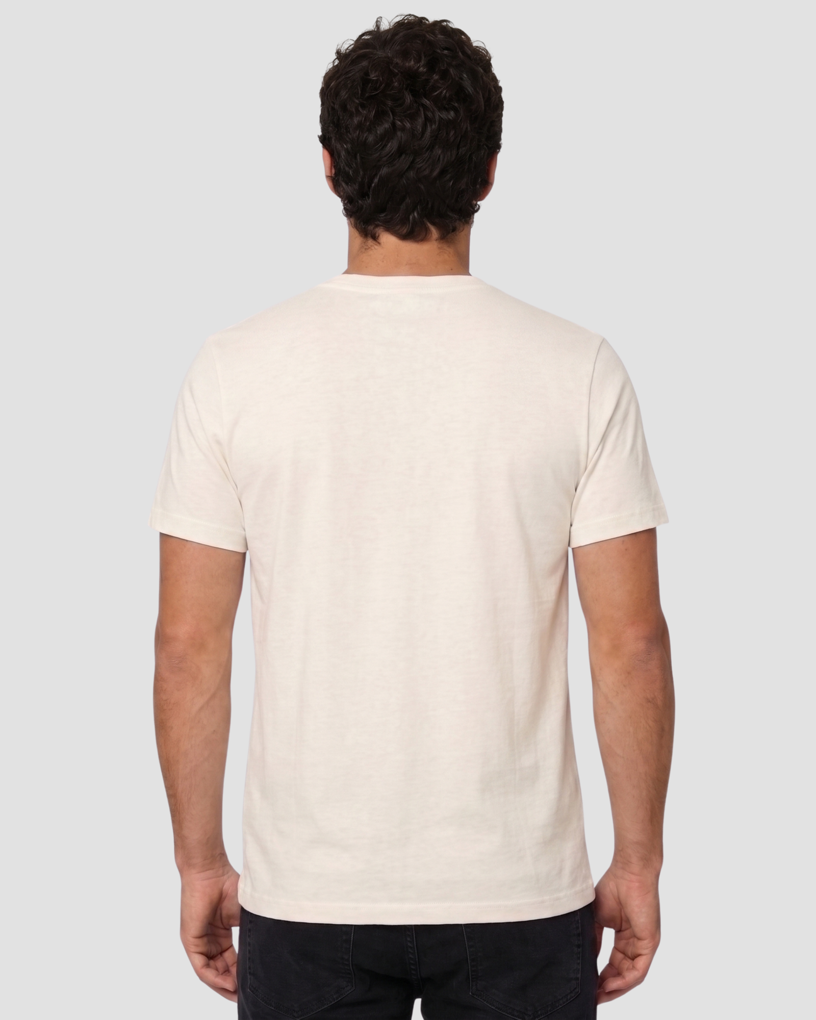 Camiseta Masculina Algodão Egípcio Areia - Imagem 2