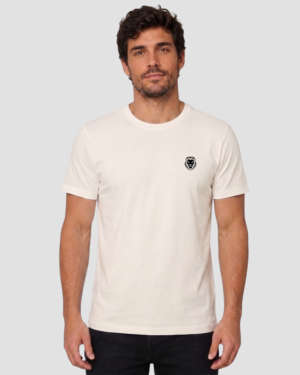 Camiseta Masculina Básica 100% Algodão Off White