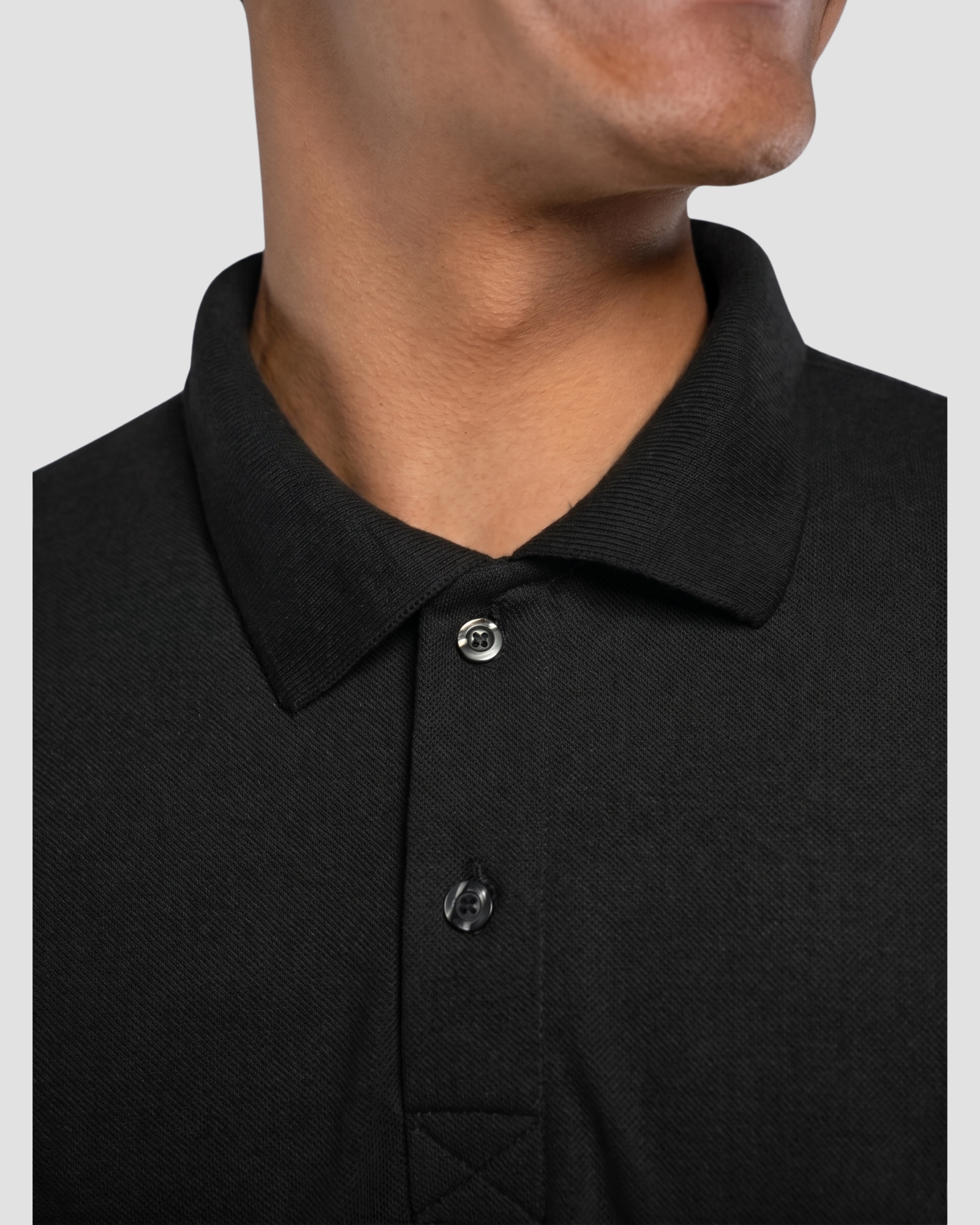 Camisa Gola Polo Piquet Masculina Preta - Imagem 2