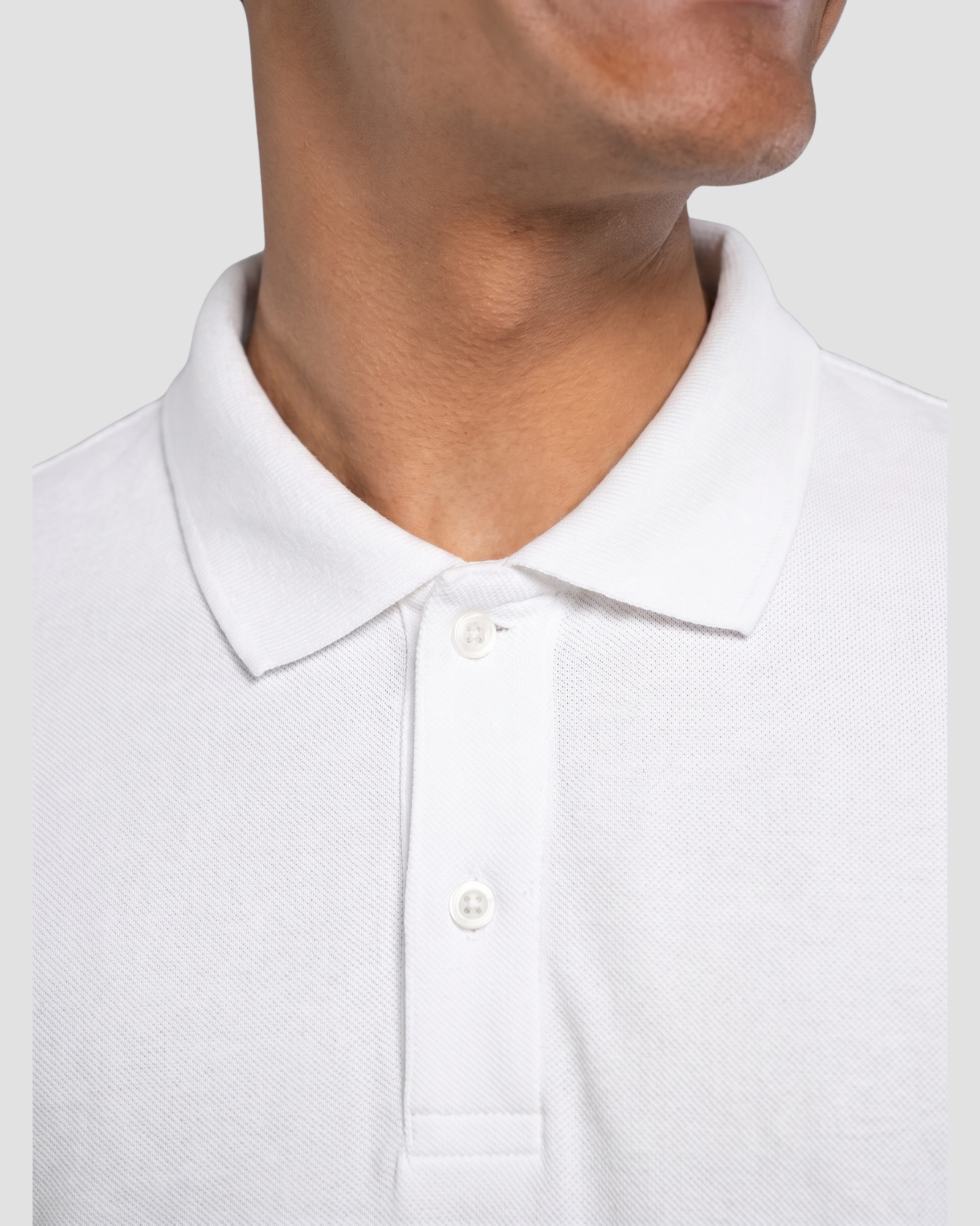 Camisa Gola Polo Piquet Masculina Branca - Imagem 2