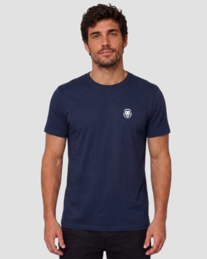 Camiseta Masculina Básica 100% Algodão Azul Marinho