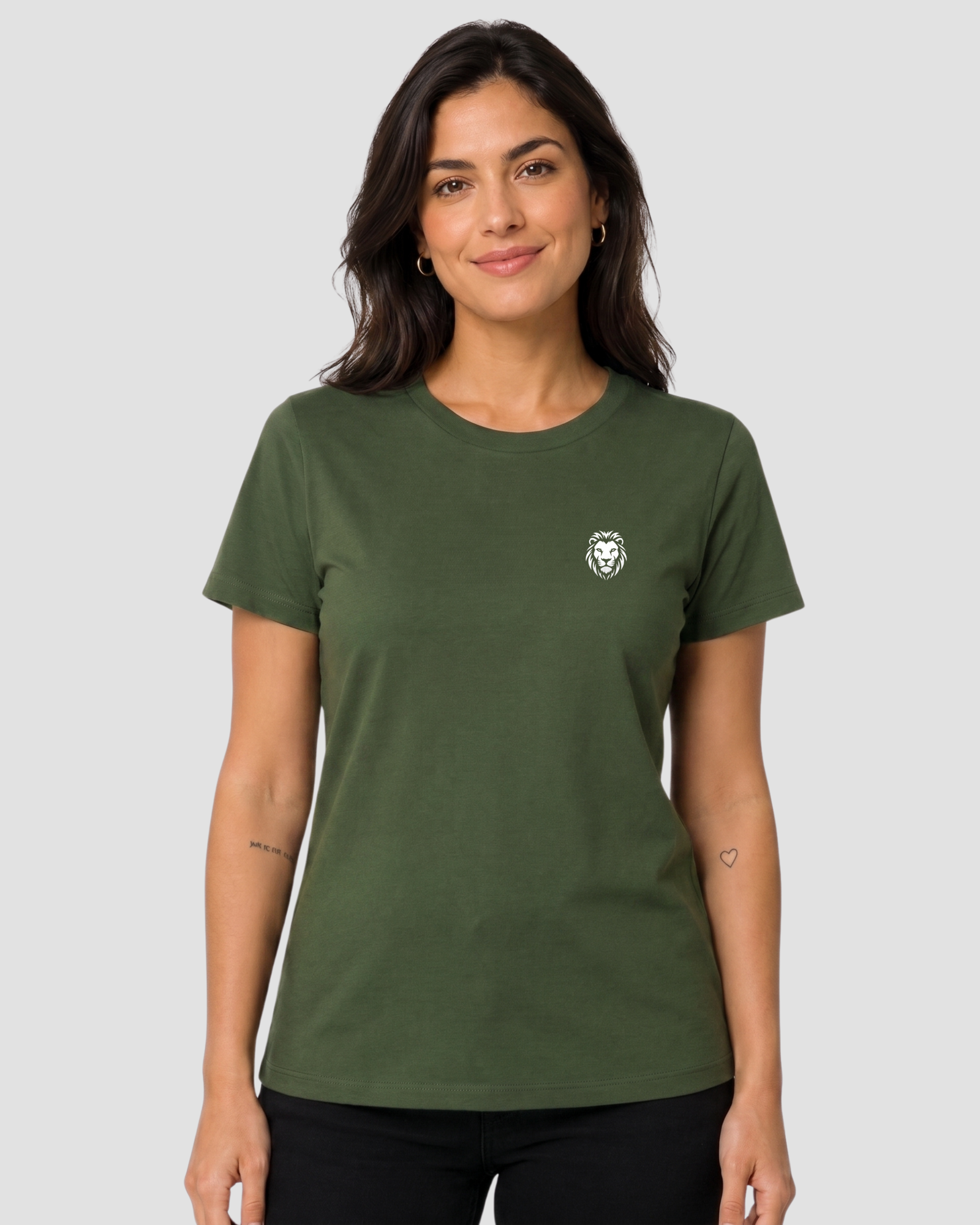 Babylook Básica 100% Algodão Verde Musgo
