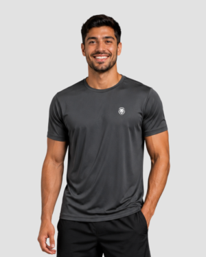 Camiseta Masculina 100% Poliamida Chumbo