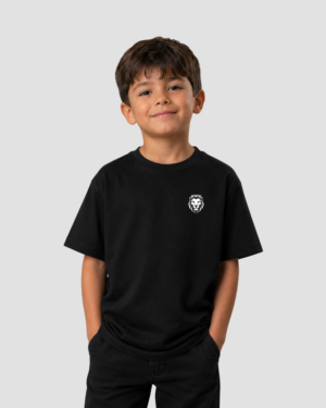 Camiseta Infantil Básica 100% Algodão Preta