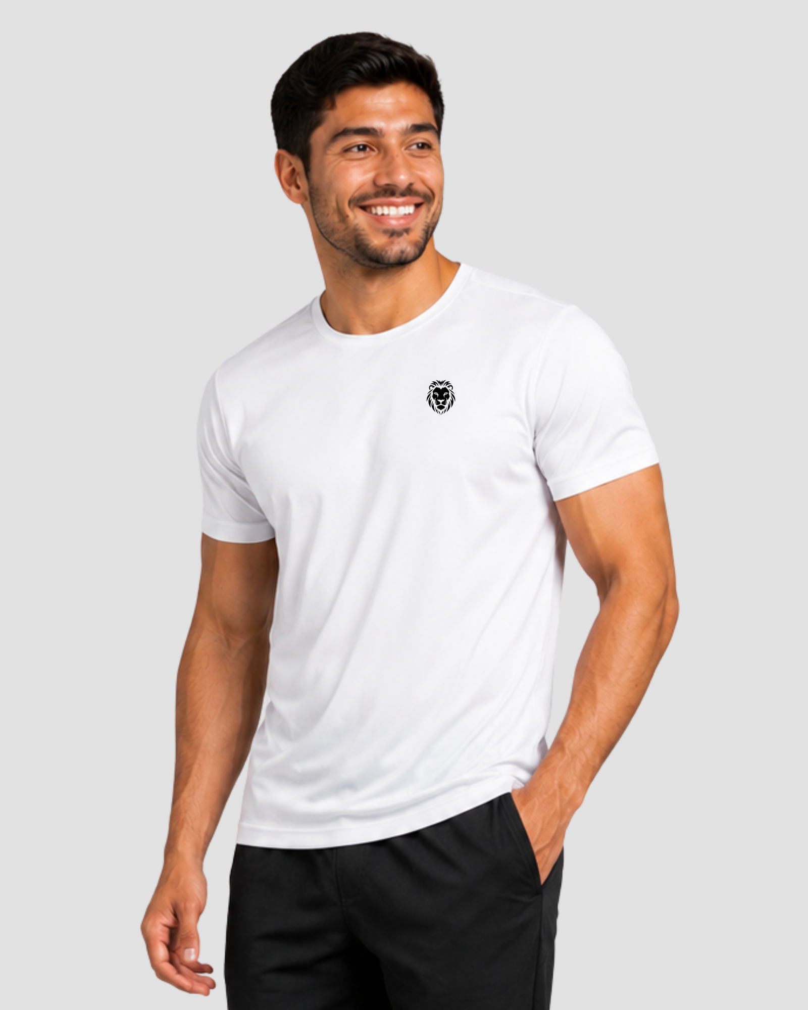 Camiseta Masculina 100% Poliamida Branca