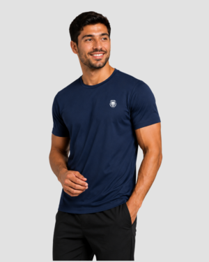 Camiseta Masculina 100% Poliamida Azul Marinho