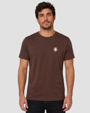 Camiseta Masculina Básica 100% Algodão Marrom