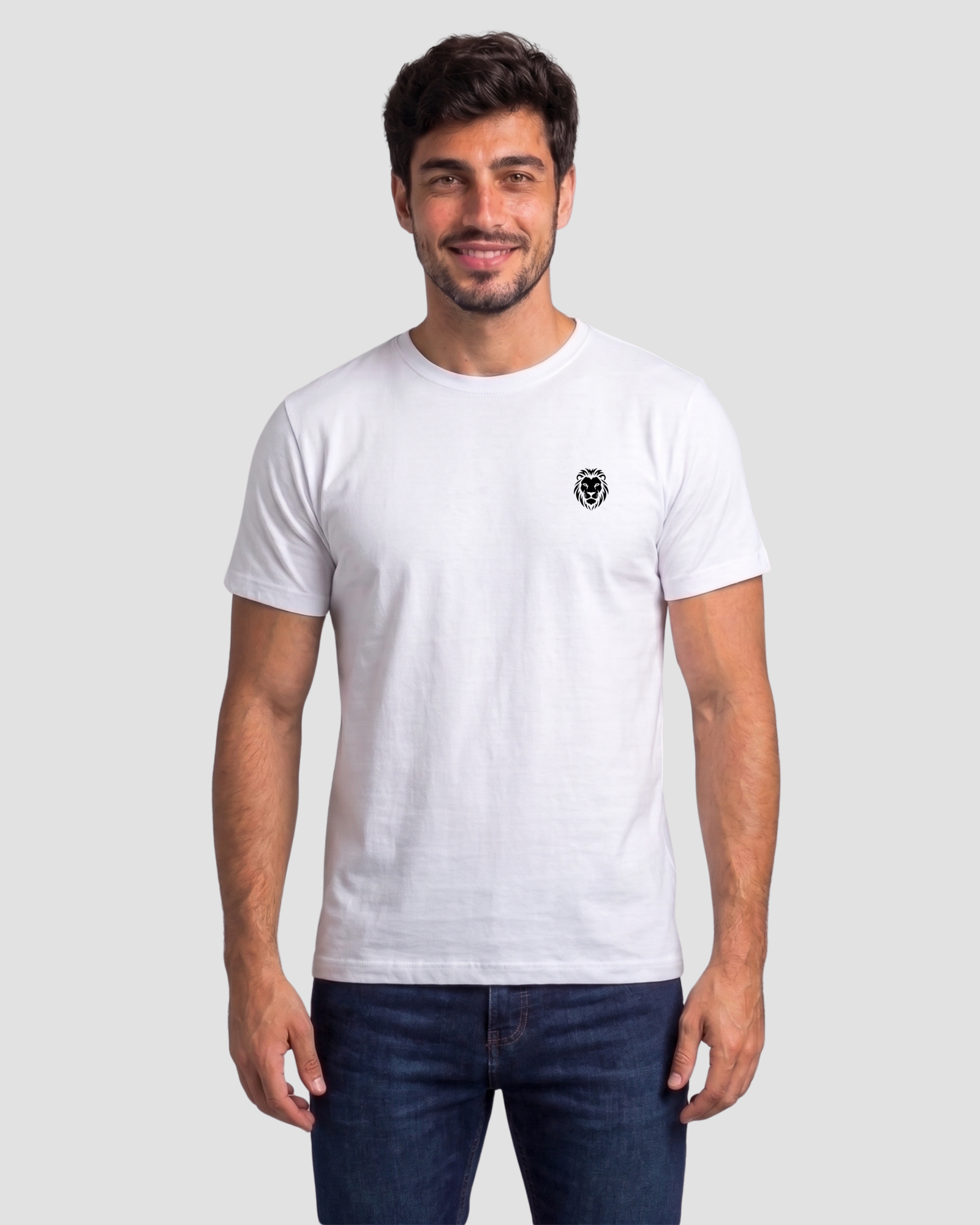 Camiseta Masculina Algodão Egípcio Branco
