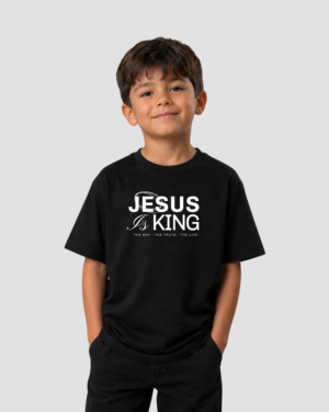 Camiseta Infantil 100% Algodão Jesus is King