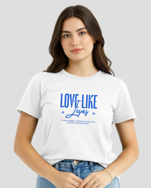 Babylook 100% Algodão Love Like Jesus