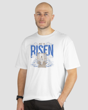 Camiseta Masculina 100% Algodão He is Risen