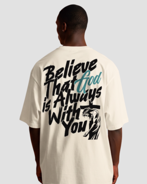 Oversized Unissex Believe Off White