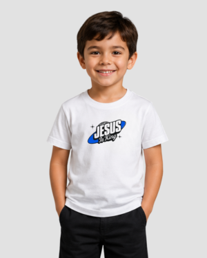 Camiseta Infantil 100% Algodão Jesus is King ll